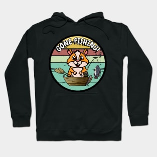 Cute hamster has gone fishing Hoodie